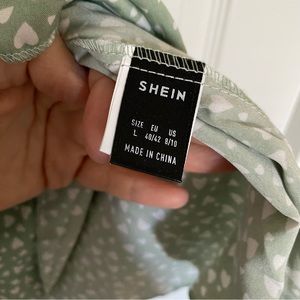 Shein mint green peplum top